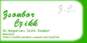 zsombor czikk business card